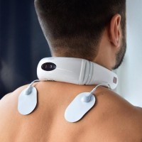 PORTABLE NECK MASSAGER WITH ELECTRODE PADS